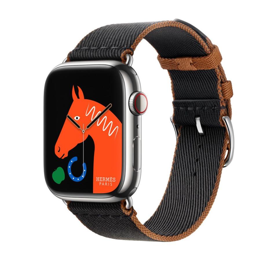 <p><a href="https://go.redirectingat.com?id=74968X1596630&url=https%3A%2F%2Fwww.apple.com%2Fshop%2Fproduct%2FMTHE3AM%2FA%2Fapple-watch-herm%25C3%25A8s-41mm-noir-gold-twill-jump-single-tour%3Ffnode%3Dfd3dff56064c03e7067874b4cba80585325da2ecb422f57fae77c2edb54e0da81149867f758de0e21fab68a106a18cac2dfda7edb2cbe9cc713d0a9efd3fff5ab89f824d5998c07c0fd65a6f91e899b5&sref=https%3A%2F%2Fwww.esquire.com%2Flifestyle%2Fg36008308%2Fluxury-apple-watch-bands%2F" rel="nofollow noopener" target="_blank" data-ylk="slk:Shop Now;elm:context_link;itc:0;sec:content-canvas" class="link ">Shop Now</a></p><p>Twill Single Tour</p><p>$349.00</p>