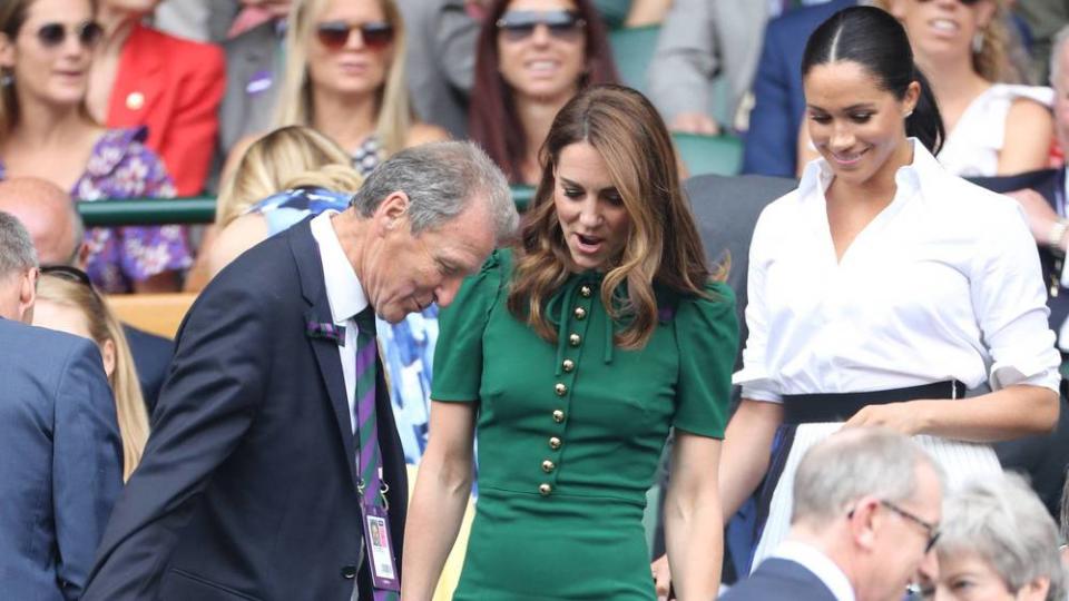 Die Herzoginnen Kate und Meghan gemeinsam in Wimbledon (Bild: imago images / i Images)