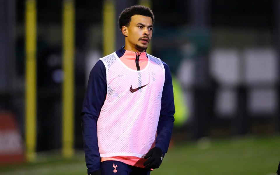 Tottenham Hotspur's Dele Alli during the warm up before the match P - Reuters