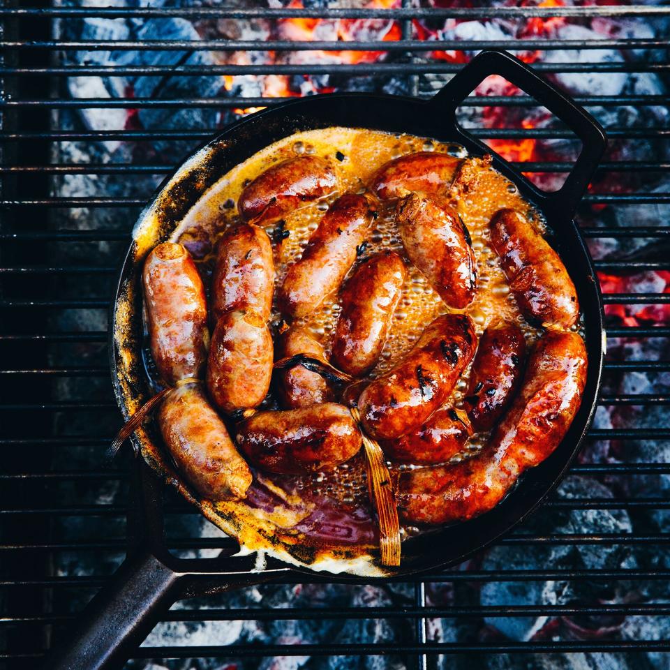 Chorizo Hoagies with Tangy Cabbage-Pepper Relish