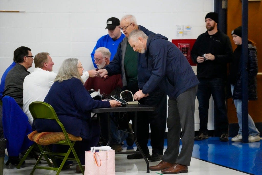 Holly Hill Elementary in Amelia was busy as doors opened at 6:30 am for the Ohio Primary, on Tuesday, March 19, 2024.