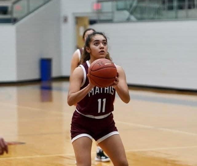 Mathis girls basketball player Victoria Alvarado was voted Caller-Times High School Athlete of the Week for Jan. 17-22, 2022.