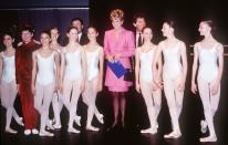 <p>It isn't just the English ballet companies that interest the royals. For example, here is Diana with dancers during a visit to Paris.</p>