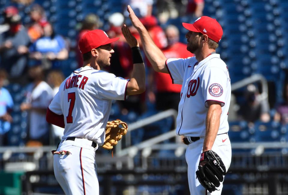 Trea Turner and Max Scherzer each debuted for the Nationals in 2015.