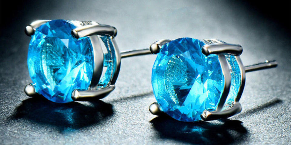 These birthstone studs can add a touch of color to any outfit. (Photo: HuffPost x StackCommerce)