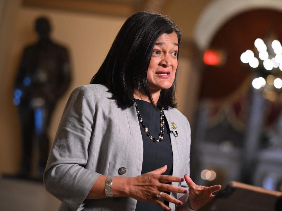 Democratic Rep. Pramila Jayapal cited a litany of reasons for opposing the bill, even as it contained $1.3 million for the Seattle Public Library.