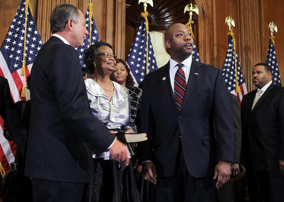 Tim Scott is sworn in to the House of Representatives in 2011