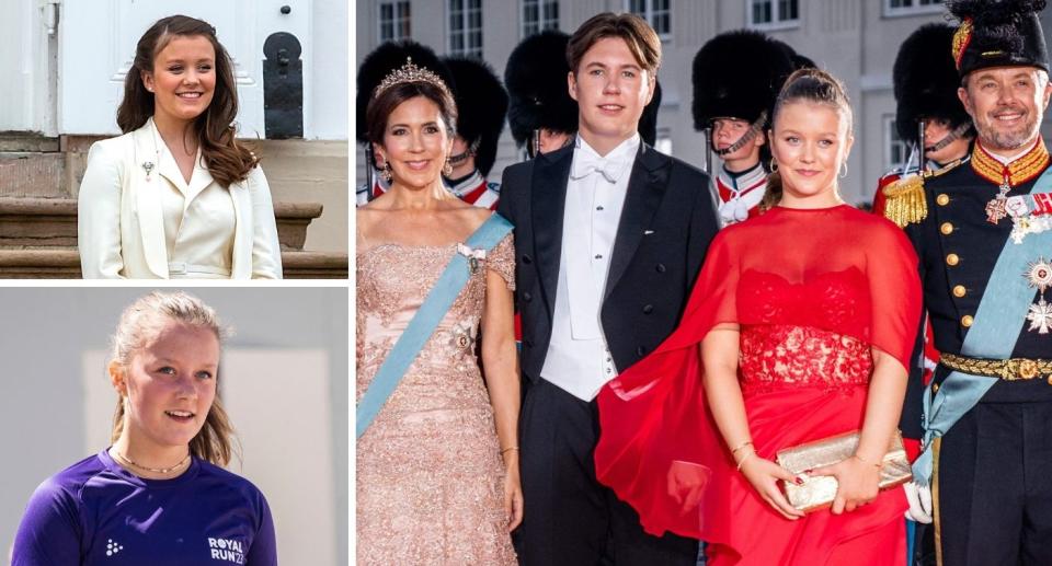 Princess Isabella, 16, at her confirmation, doing the Royal Run and at the Danish Royal Theatre in Copenhagen to attend the 50th anniversary of Danish Queen Margrethe II's accession to the throne.