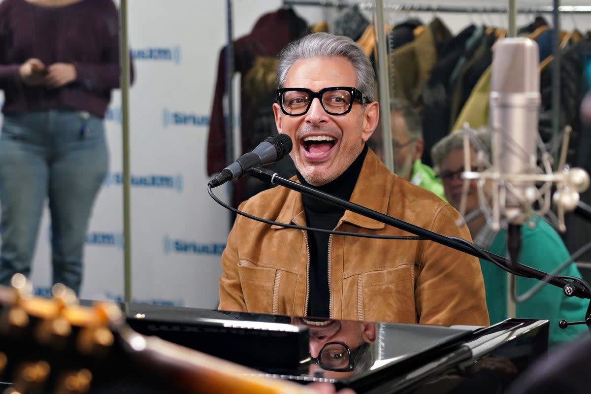 Music man: Goldblum at the piano in 2018 (Getty)