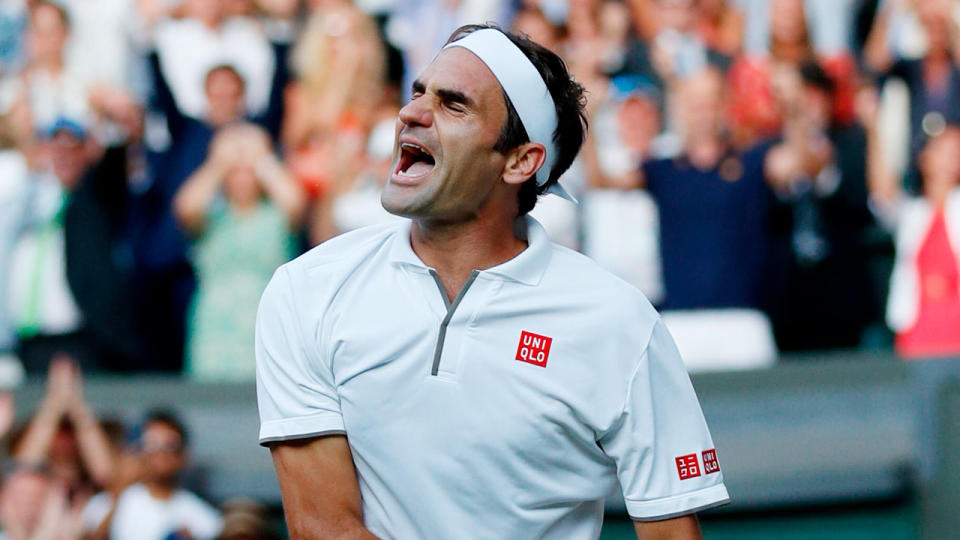 Roger Federer has reached the 2019 Wimbledon final. Pic: Getty