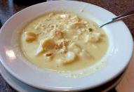 <p>If the word “knoephla” doesn’t ring any bells, then you probably haven’t been to North Dakota. So what is knoephla? It’s a thick and creamy soup made with chicken stock and chewy, dense knoephla dumplings. It also contains celery, carrots and potatoes. This potato soup can trace its roots to Germany.</p>