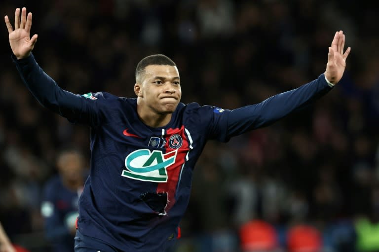 French far-right leader Marine Le Pen suggested that football star Kylian Mbappe should not tell French people how to vote (FRANCK FIFE)