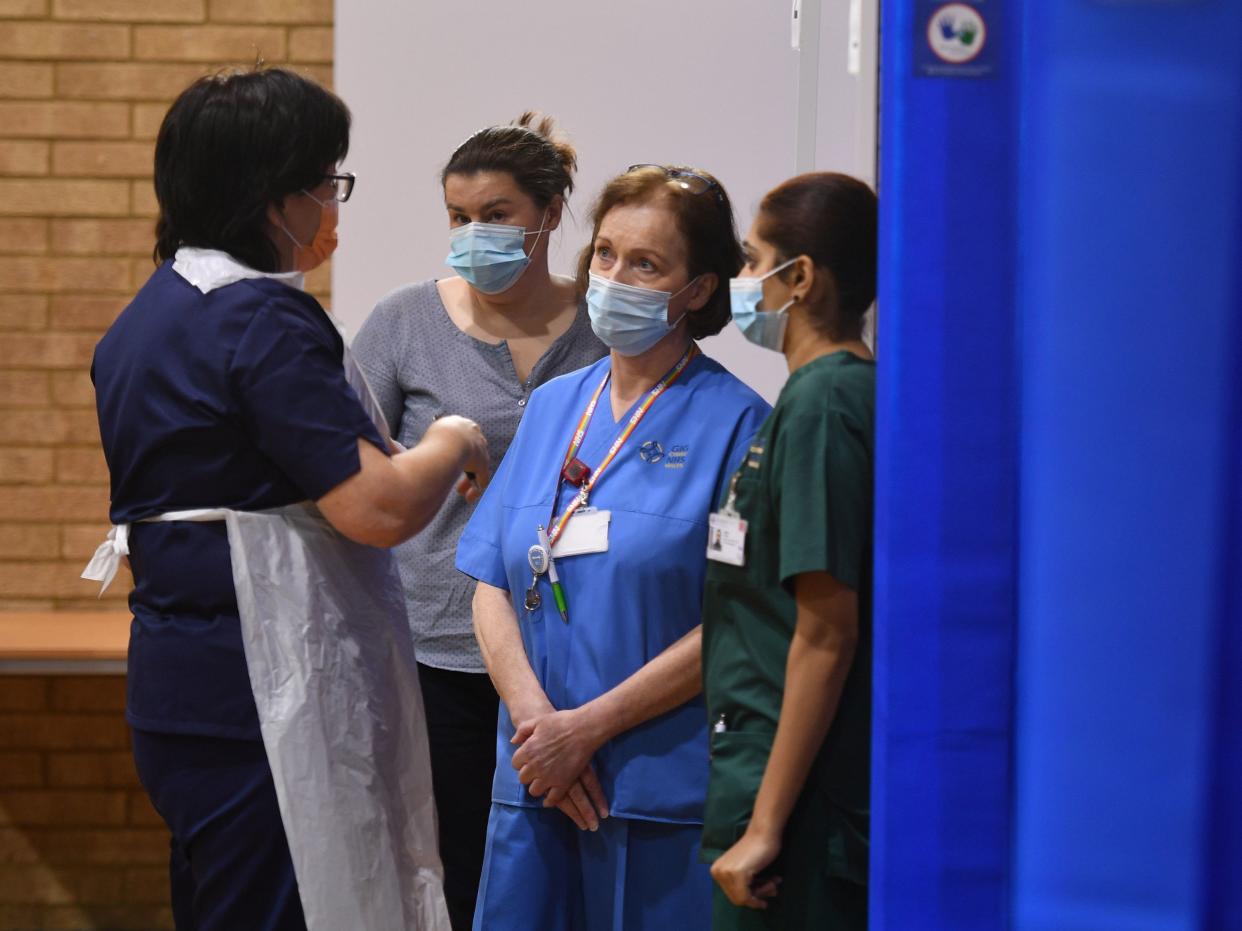 The UK government continued to defend its controversial one per cent pay rise recommendation for NHS staff despite growing anger  (PA)