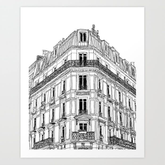 Parisian Facade Art Print