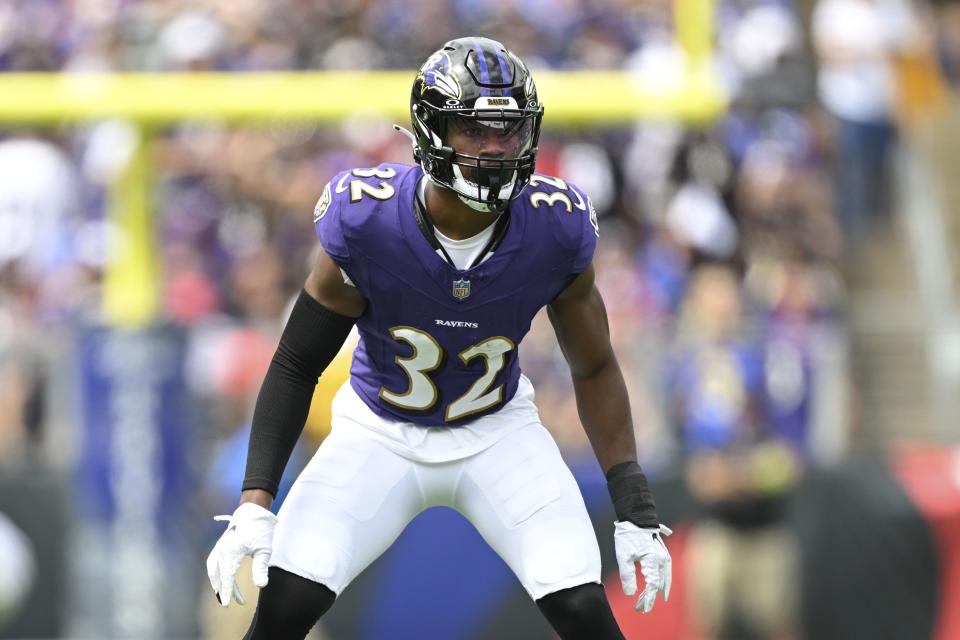 Baltimore Ravens safety Marcus Williams in action during game against the Houston Texans, Sunday, Sept. 10, 2023, in Baltimore. Williams is among a handful of players with Utah ties who is sidelined due to injury. | Terrance Williams, Associated Press