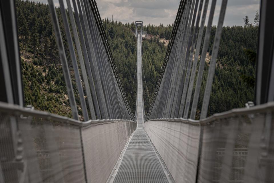 Sky Bridge 721 in the Czech Republic, the world's longest pedestrian suspension bridge