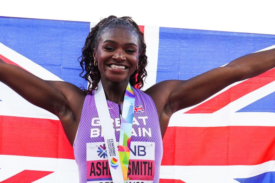 Champion: la star de l'équipe GB Dina Asher-Smith continue de battre des records sur la piste (PA)