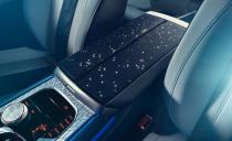 <p>The paint color is the combination of two existing BMW colors-nonmetallic Black and metallic San Marino Blue, with the blue finish applied as a gradient effect on the lower body-and three layers of clearcoat with varying sizes of pigmented flake. LED lights are embedded in the armrests to give the look of constellations.</p>