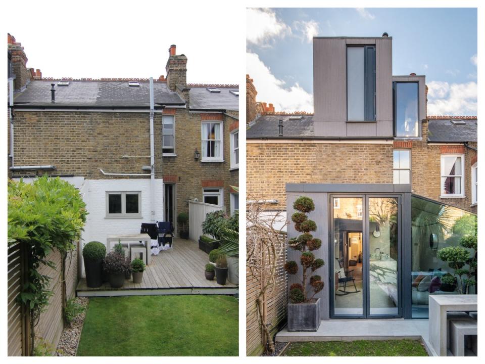 Before and after the half-house’s rear and loft extension (Handout | Joseph Traylen)