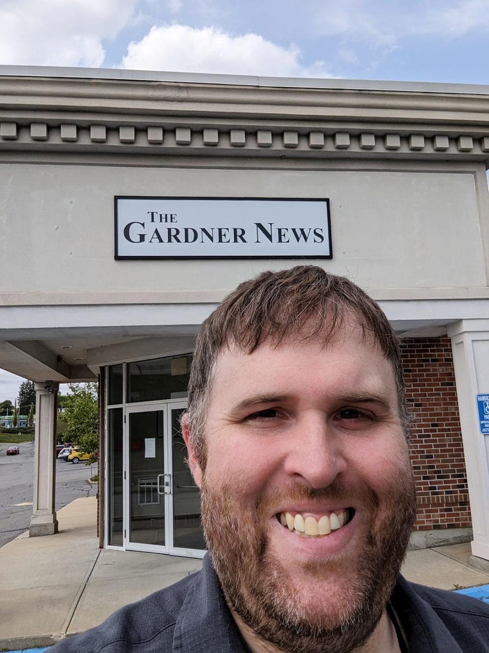 A selfie of the author on his final day as Sports Editor of The Gardner News.