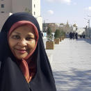 This undated photo provided by Iranian state television's English-language service, Press TV, shows its American-born news anchor Marzieh Hashemi. On Friday, Jan. 18, 2019, Iran's state-run English-language channel reported that its American anchorwoman detained in the U.S. will appear in court in Washington. Press TV said Marzieh Hashemi's court appearance is Friday. (Press TV via AP)