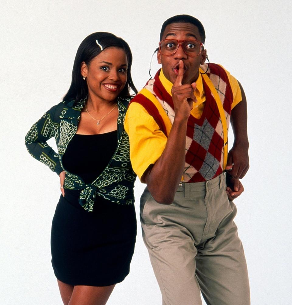 Micheele with Jaleel White as Steve Urkel