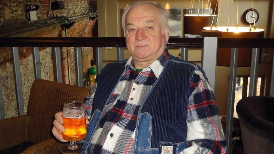 Former Russian spy Sergei Skripal drinking a beer at restaurant in Salisbury, UK. - Family photo/Pixel 8000 Ltd