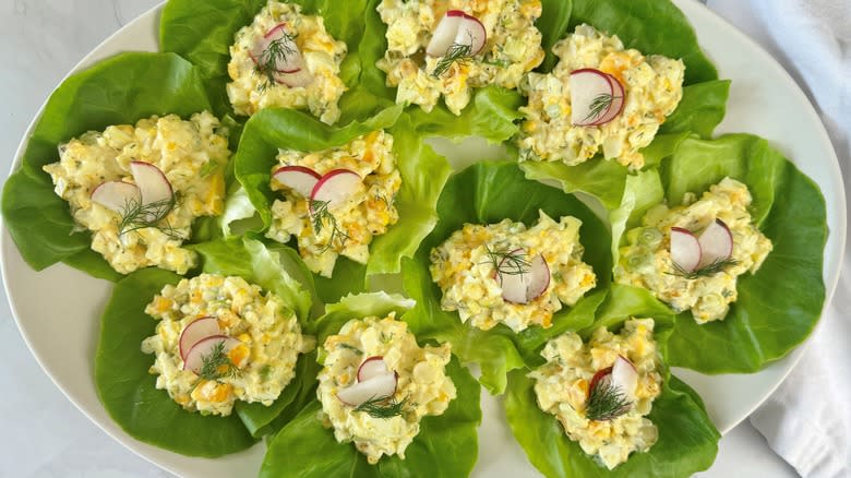 egg salad lettuce wraps