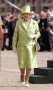 <p>Another marvellous green hat Queenie. [Photo: Getty] </p>