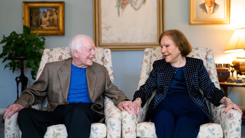 Jimmy Carter and Rosalynn Carter, at their home in Plains, Ga. on June 25, 2021. - Erin Schaff/The New York Times/Redux