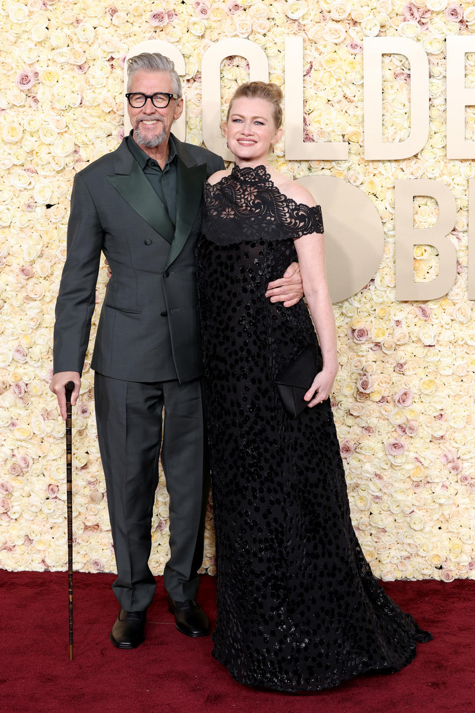 Alan Ruck and Mireille Enos attend the 81st Annual Golden Globe Awards