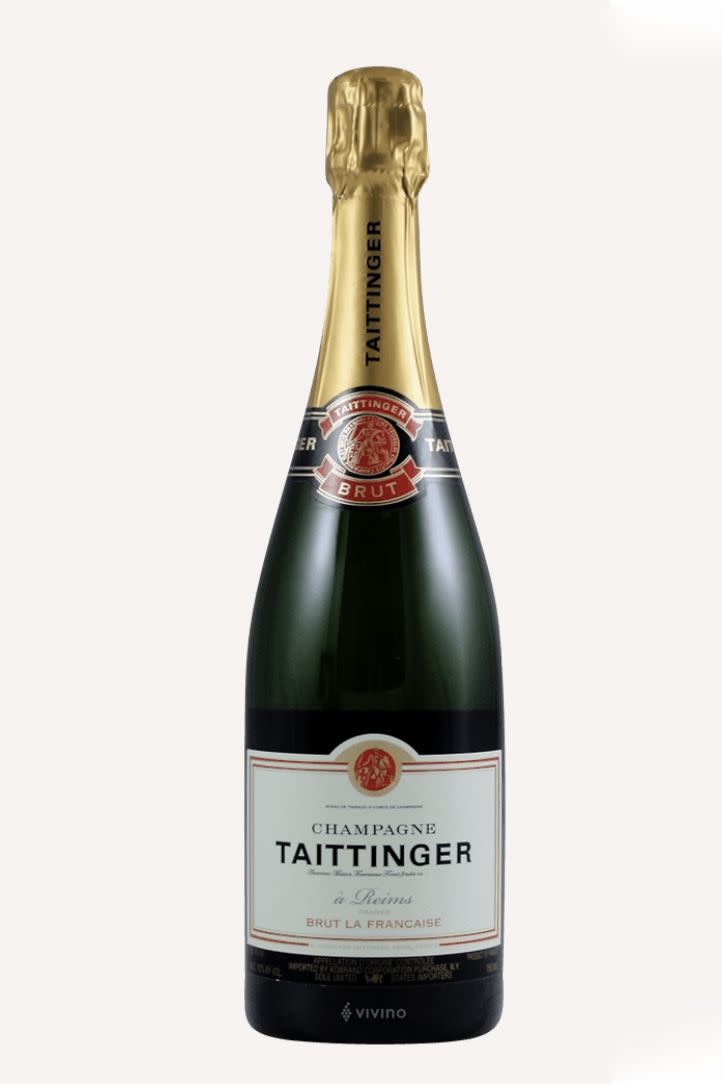 <p><a href="https://www.vivino.com/US-NY/en/taittinger-brut-la-francaise-champagne/w/1138475" rel="nofollow noopener" target="_blank" data-ylk="slk:Shop Now;elm:context_link;itc:0;sec:content-canvas" class="link ">Shop Now</a></p><p>Taittinger Brut La Francaise Champagne NV</p><p>vivino.com</p><p>$46.97</p><span class="copyright">Vivino</span>