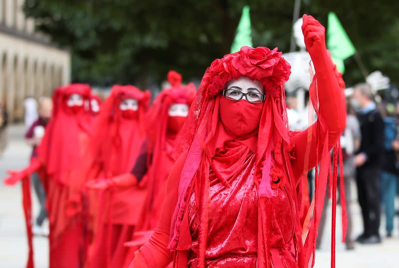 Extinction Rebellion climate activists protest in Manchester