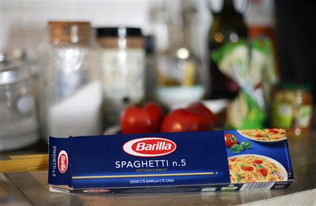 A pack of Barilla spaghetti is seen in on a table of a kitchen in Rome September 27, 2013. REUTERS/Max Rossi