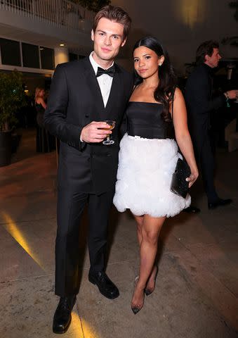 <p>Michael Anna Webber/Billboard/Getty</p> Noah LaLonde and Nikki Rodriguez at the 2024 Billboard Golden Globes After Party held at the Beverly Hilton Hotel on January 7, 2024 in Beverly Hills, California.