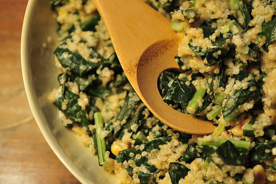 One Pot Kale and Quinoa Pilaf