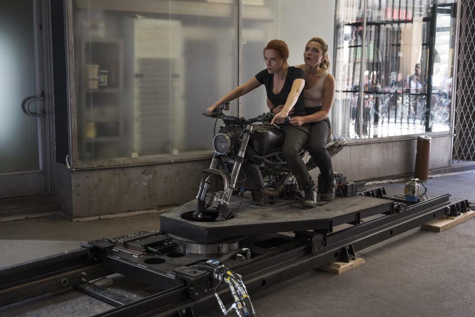 Scarlett Johansson and Florence Pugh in Black Widow