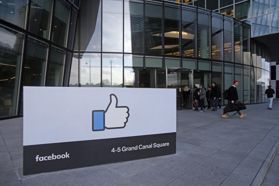 Facebook's European headquarters in Dublin. Photo: PA