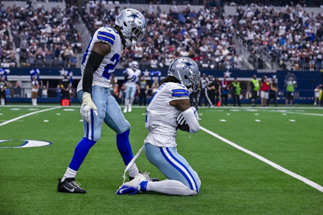 WATCH: Diggs' big hit on Saquon leads to Bland Pick-6