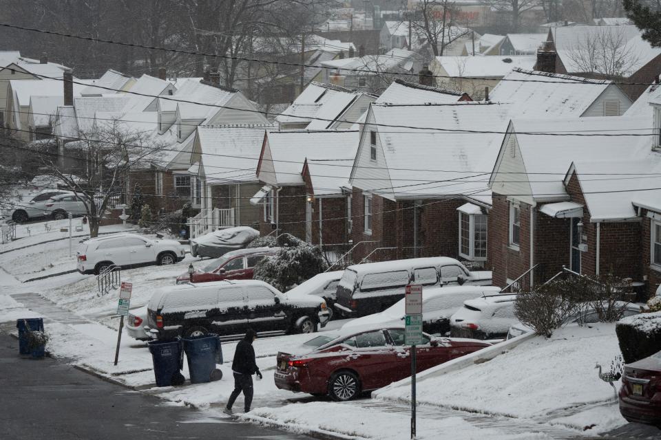 Marvin Ave like most of Hackensack is covered in snow on Tuesday Jan. 16, 2024.