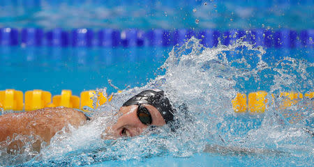 Swimming – 17th FINA World Aquatics Championships – Women's 1500m Freestyle Final – Budapest, Hungary – July 25, 2017 – Katie Ledecky of the U.S. competes. REUTERS/Bernadett Szabo