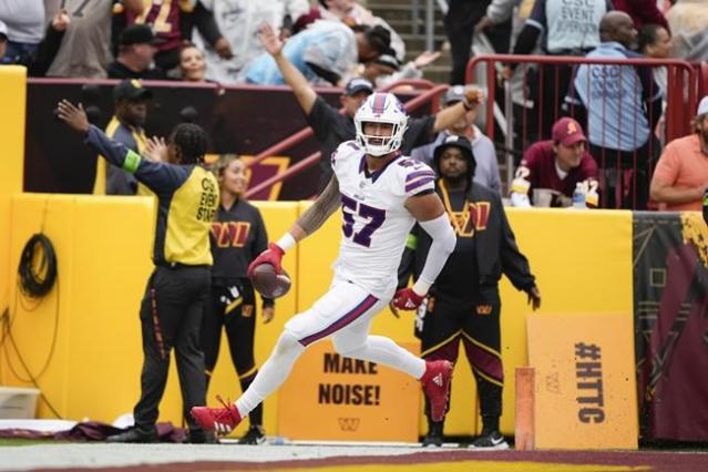 Josh Allen rushes for a 10-yard touchdown vs. Washington Commanders 