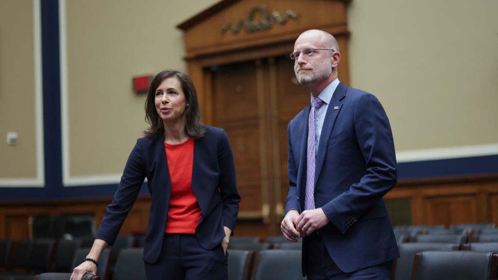  FCC chair Jessica Rosenworcel and commissioner Brendan Carr. 