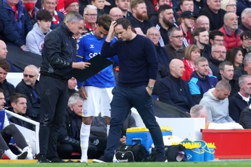 Frank Lampard Everton manager stressed vs Liverpool Apr22