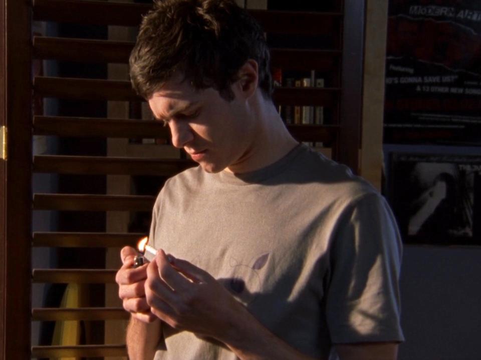 Adam Brody as Seth Cohen on season three, episode 13 of "The O.C."