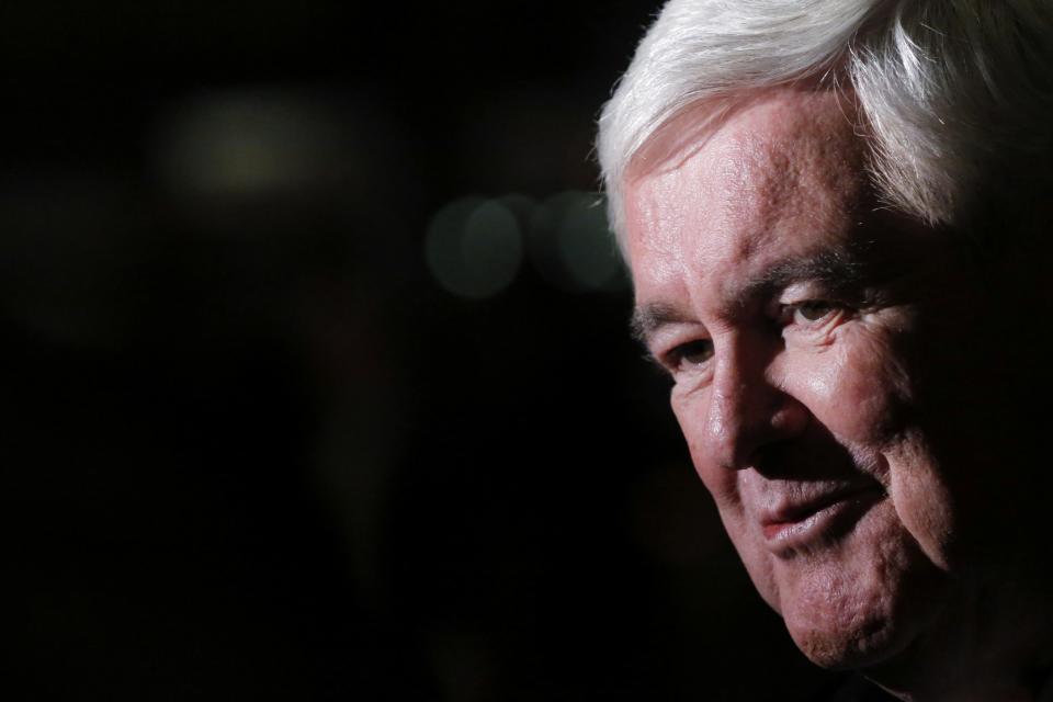 Newt Gingrich speaks to the media as he departs after a meeting with U.S. President-elect Donald Trump at Trump Tower in New York, U.S., November 21, 2016. (Photo: Lucas Jackson/Reuters)