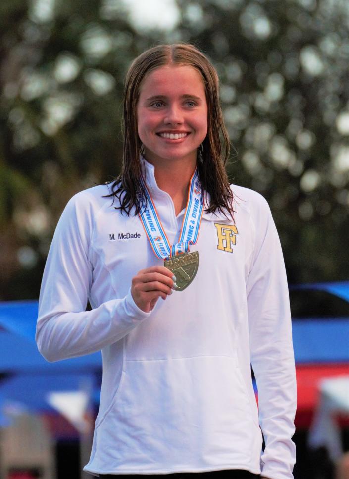 Fleming Island's Maryn McDade won the 50-yard freestyle at November's state championships for Class 3A swimming.