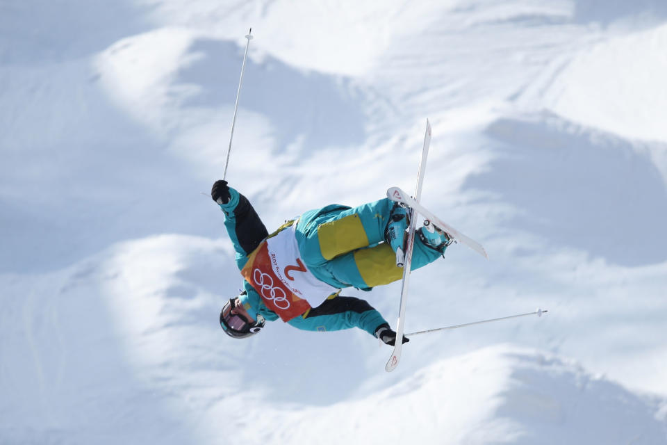 <p>PYEONGCHANG-GUN, SOUTH KOREA – FEBRUARY 08: Mogul Skier Dmitriy Reikherd of Kazakhstan trains ahead of the PyeongChang 2018 Winter Olympic Games. (Getty Images) </p>