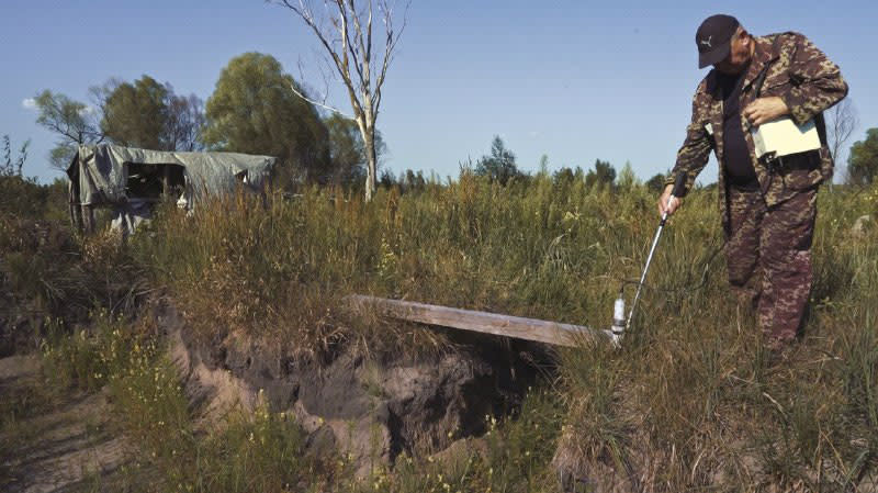 A still from the documentary "Chernobyl 22" about the Russian Army's invasion of Chernobyl.