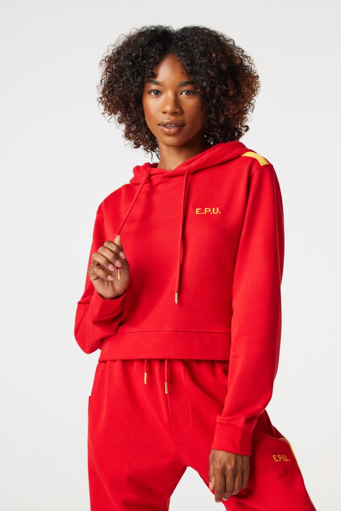 A hoodie and jogger from E.P.U.